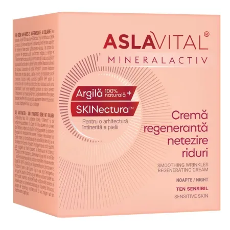 Crema regeneranta pentru netezirea ridurilor Mineralactiv Aslavital, Farmec | 50 ml — preț și oferte