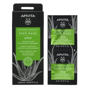Apivita | Express Beauty | Mască de față cu Aloe Vera pentru hidratare &amp; Rejuvenare | 2x8ml