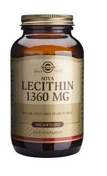 Solgar | Lecitină 1360mg | Supliment nutrițional cu lecitină de soia | 100 capsule moi — preț și oferte