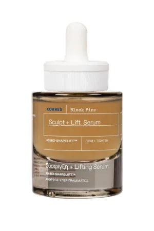 Korres | Black Pine 4D Sculpt + Lift Serum Ser de față pentru fermitate și lifting | 30ml