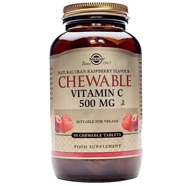 Solgar | Vitamina C 500mg masticabil zmeură | 90tabs — preț și oferte
