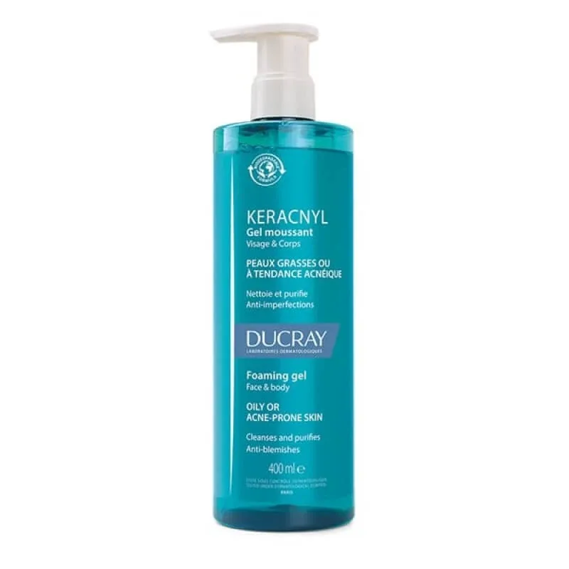 Ducray Keracnyl Gel spumant 400ml pentru ten și corp — preț și oferte