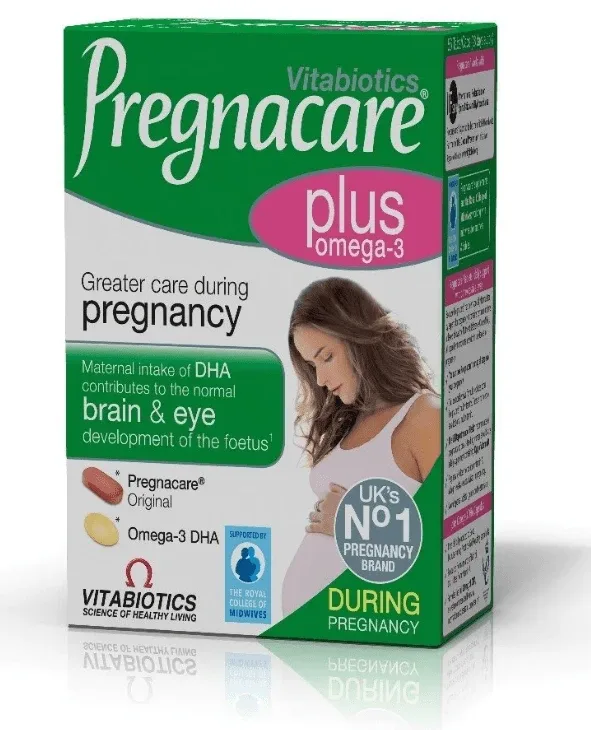 Vitabiotics | Pregnacare Plus Omega-3 | Supliment nutrițional pentru perioada sarcinii | 56 de tablete — preț și oferte