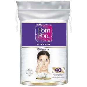 Pom Pon | Discuri de machiaj ovale extra moi | 40pcs