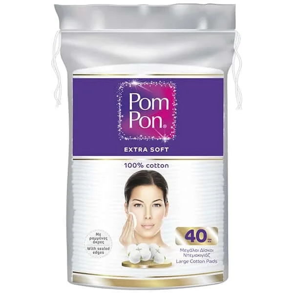 Pom Pon | Discuri de machiaj ovale extra moi | 40pcs — preț și oferte