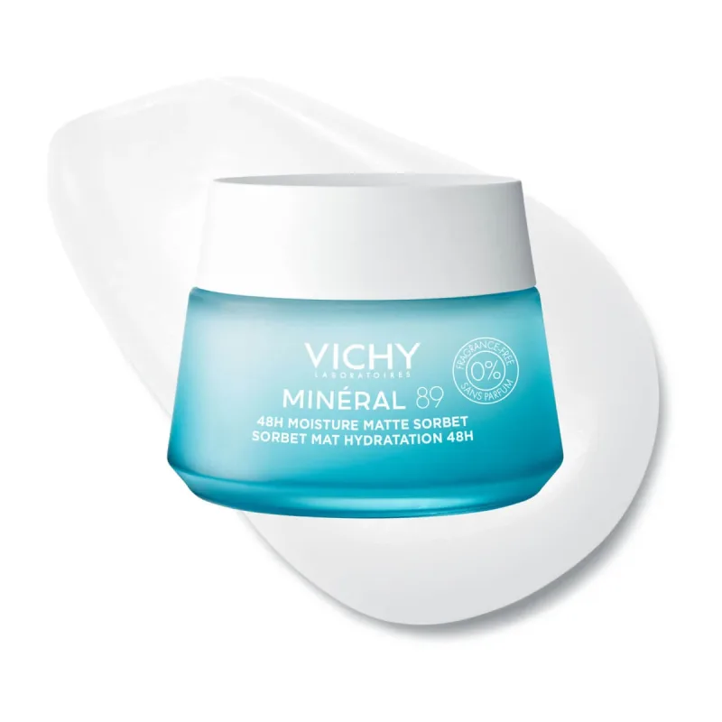 Vichy | Mineral 89 Sorbet Mat Hydration 48h Cream - Gel de hidratare 48h pentru ten gras | 50ml — preț și oferte