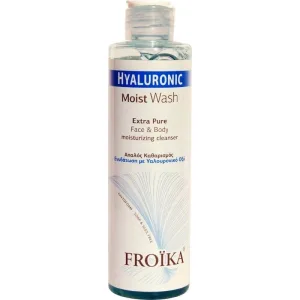 Froika | Hyaluronic Moist Wash | Gel de curățare și hidratare cu acid hialuronic pentru față și îngrijirea feței Corp | 200ml | 200ml