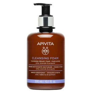 Apivita | Spumă de curățare față &amp; Eyes Olive & Levander | Spumă de curățare pentru față și ochi Olive & Levander | Spumă de curățare pentru față și ochi Olive & Levander Ochi | 300ml