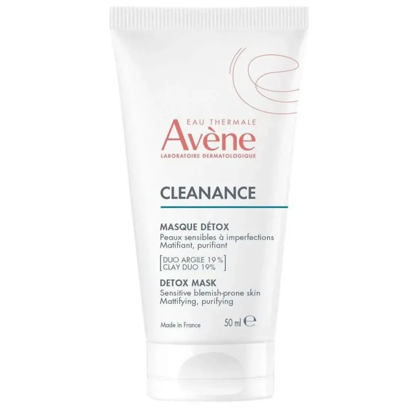 Avene | Cleanance Mască facială de detoxifiere | Mască facială de detoxifiere | Potrivit pentru pielea sensibilă cu imperfecțiuni | 50ml — preț și oferte