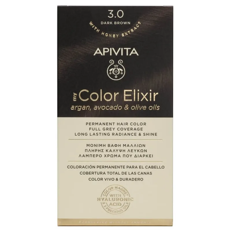Apivita | My Color Elixir Permanent Hair Color No 3.0 Brun închis | 50ml — preț și oferte