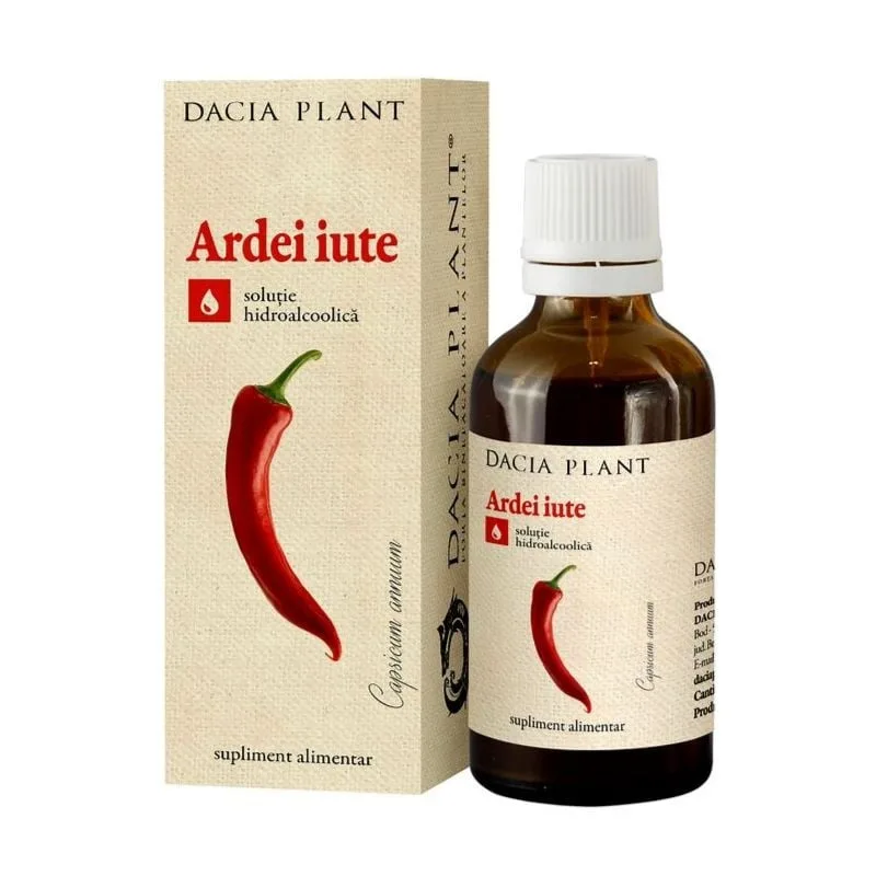 Tinctura de ardei iute, 50ml, Dacia Plant — preț și oferte