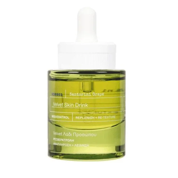 Korres | Santorini Grape Velvet | Ulei hidratant pentru față uscată | 30ml — preț și oferte