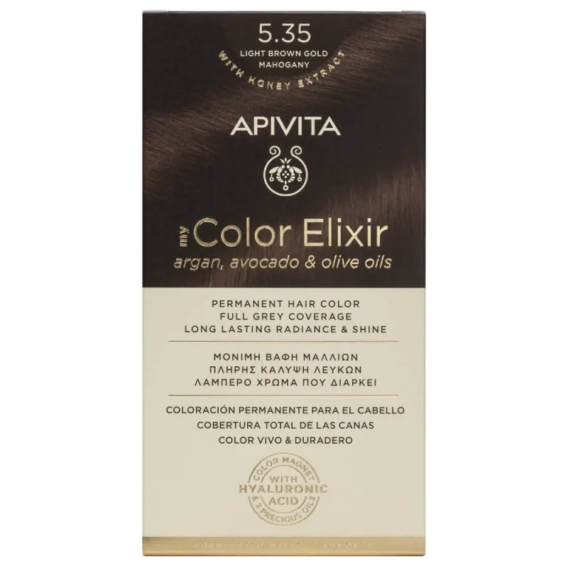 Apivita | My Color Elixir Permanent Hair Color No 5.35 Chestnut Light Honey Maoni | 50ml — preț și oferte