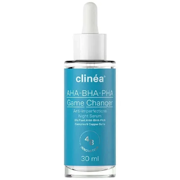 Clinea | AHA - BHA - PHA Game Changer Ser de noapte împotriva imperfecțiunilor | 30ml — preț și oferte