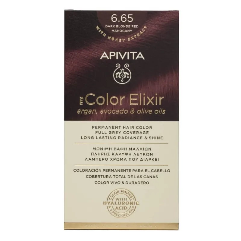 Apivita | My Color Elixir Permanent Hair Color Nr 6.65 Roșu intens | 50ml — preț și oferte