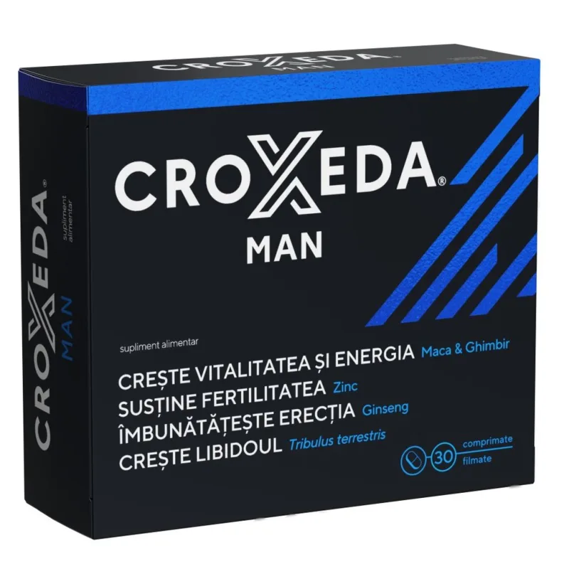 Croxeda Man, vitalitate si energie, Fiterman Pharma | 30 comprimate filmate — preț și oferte