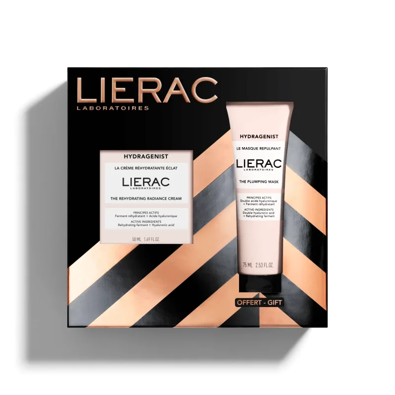Lierac | Promo Hydragenist Crema Radiantă Rehidratantă 50ml &amp; GIFT The Plumping Mask 75ml | 1 set — preț și oferte