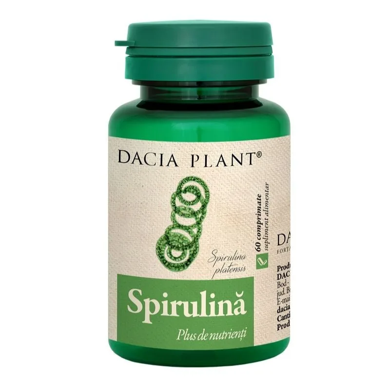 Spirulina, 60 comprimate, Dacia Plant — preț și oferte