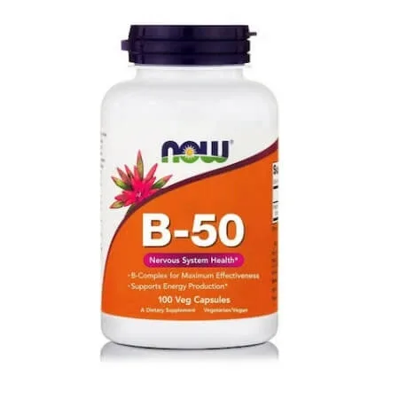 Now | Complex B-50 | Supliment alimentar | 100caps — preț și oferte