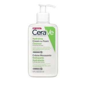 CeraVe | Cremă demachiantă hidratantă cu spumă pentru curățare & demachiere Soluție de curățare și îndepărtare facială | 236ml