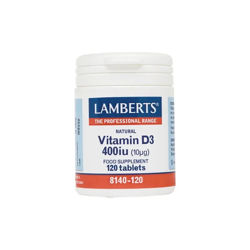 Lamberts | Vitamina D3 400iu (10μg) | 120 capsule — preț și oferte
