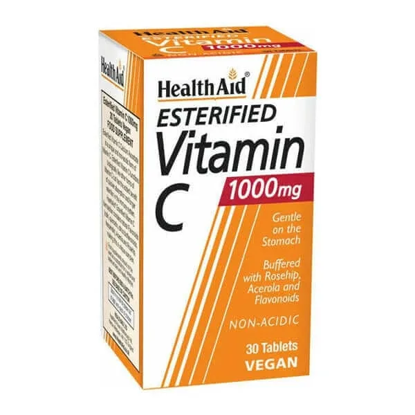 Health Aid | Vitamina C Esterificată 1000mg | Vitamina C Ester cu Bioflavonoide | 30tabs — preț și oferte