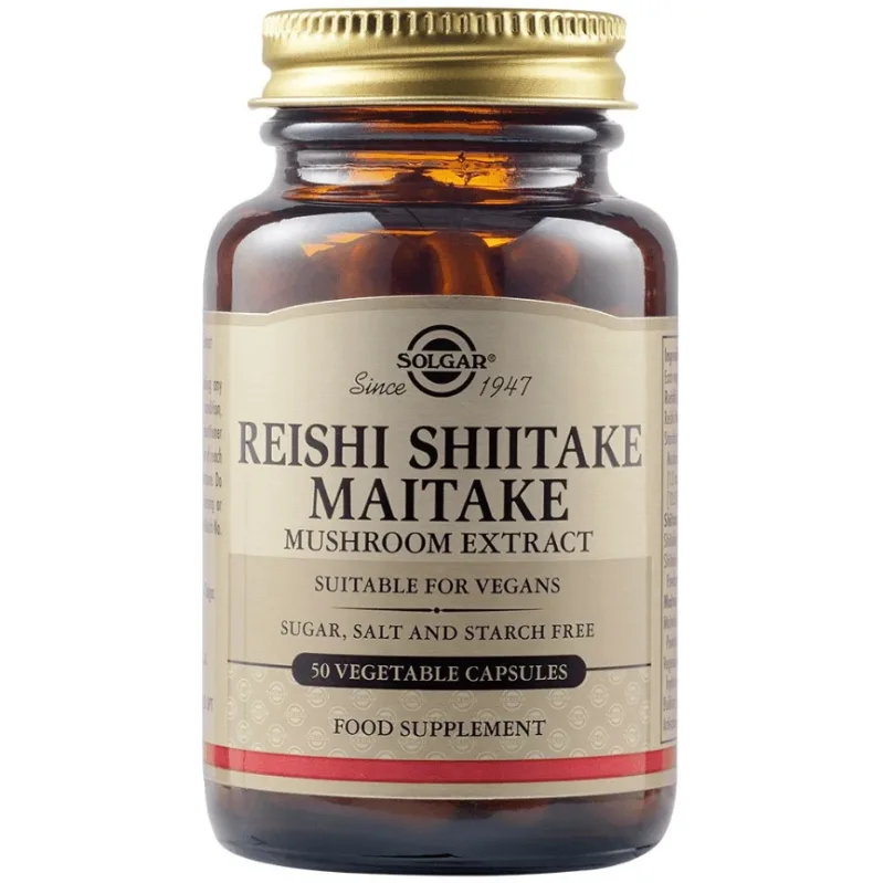 Solgar | Reishi Shiitake Maitake Extract de ciuperci | 50veg.caps — preț și oferte