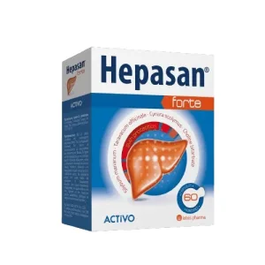Hepasan Forte | Supliment alimentar pentru funcția hepatică normală | 60caps