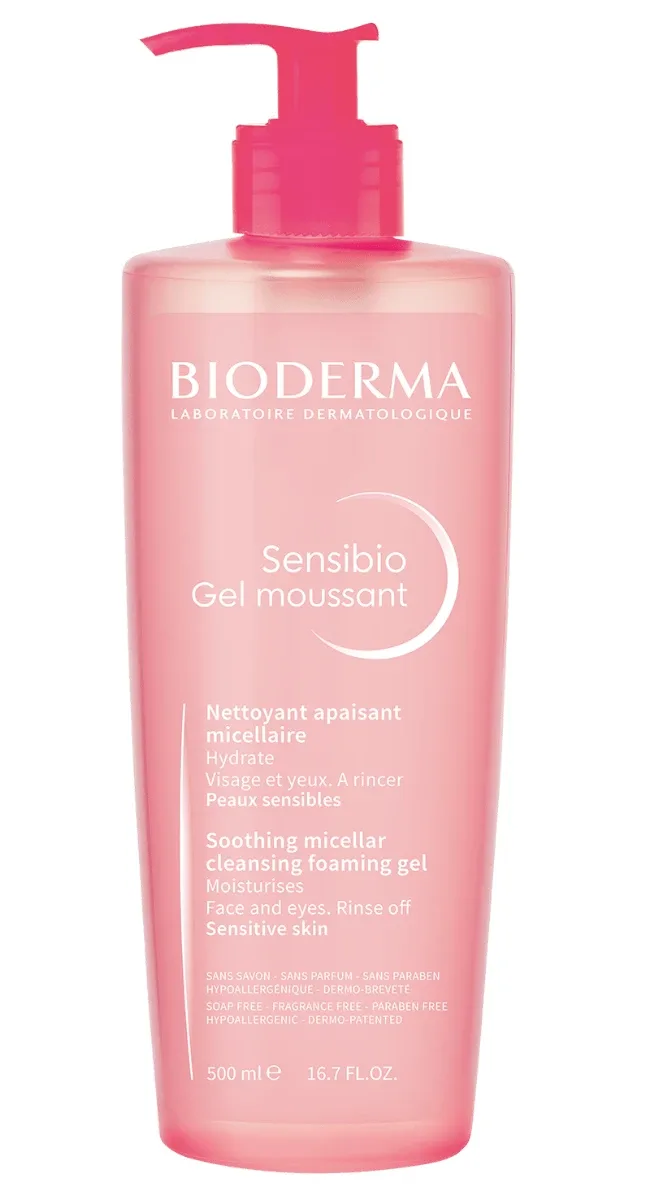Bioderma | Sensibio Gel Moussant | Curăță și îndepărtează machiajul | 500ml — preț și oferte