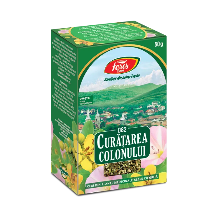 Curatarea colonului, D82, ceai la punga, Fares | 50G — preț și oferte
