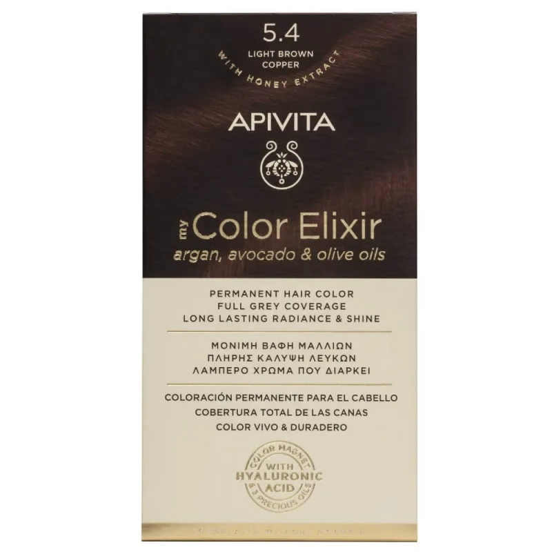 Apivita | My Color Elixir Permanent Hair Color No 5.4 Brown Light Bronze | 50ml — preț și oferte