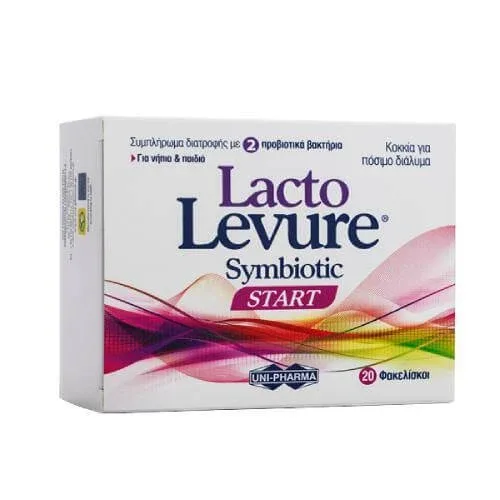 UNI-PHARMA LactoLevure Symbiotic Start Supliment alimentar pentru copii și sugari cu 2 bacterii probiotice 20 pliculețe — preț și oferte