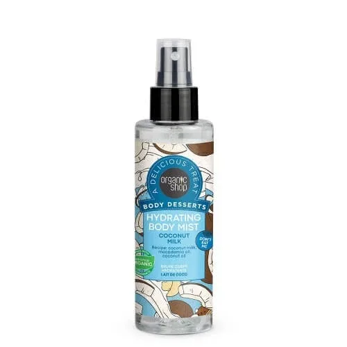 ORGANIC SHOP Body Desserts Lapte de nucă de cocos Brumă hidratantă pentru corp 200ml — preț și oferte