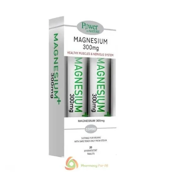 POWER HEALTH Magneziu 300mg 20 comprimate efervescente cu vitamina B6 + GRATUIT Magneziu 300mg 20 comprimate efervescente — preț și oferte