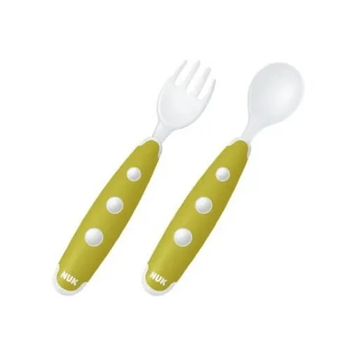 NUK Easy Learning Educational Spoon and Fork Set Mini 8m+ — preț și oferte