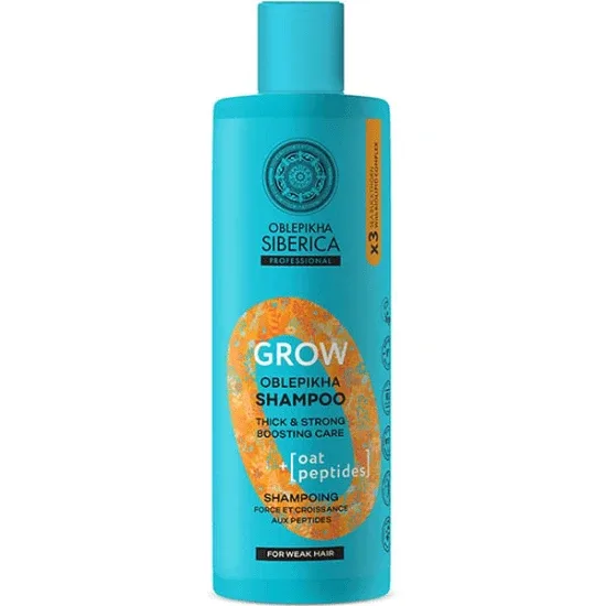 Șampon profesional de întărire NATURA SIBERICA Oblepikha O, cu 3x Hippophae & Peptide de ovăz pentru întărirea părului, 400ml — preț și oferte