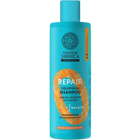 NATURA SIBERICA Oblepikha O Șampon profesional de restructurare, cu 3x Hippophae și keratină pentru păr uscat și deteriorat, 400ml — preț și oferte