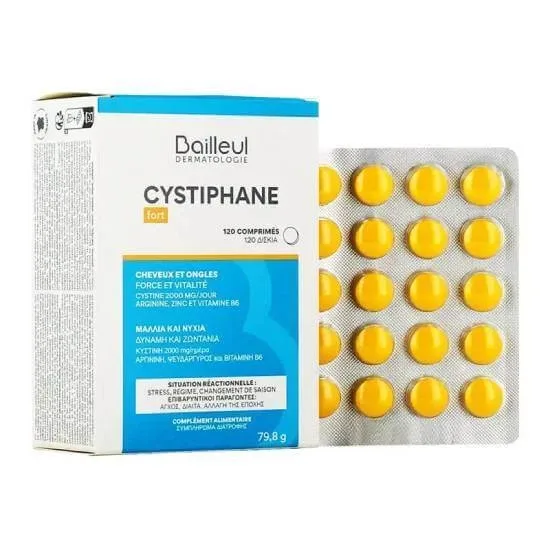 BIORGA Cystiphane Supliment pentru păr și unghii cu vitamina B6 și zinc 120 tablete — preț și oferte
