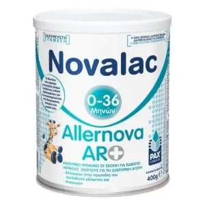 NOVALAC Allernova AR+ Hrană dietetică în pulbere pentru alergia la proteina laptelui de vacă 0-36 luni 400gr