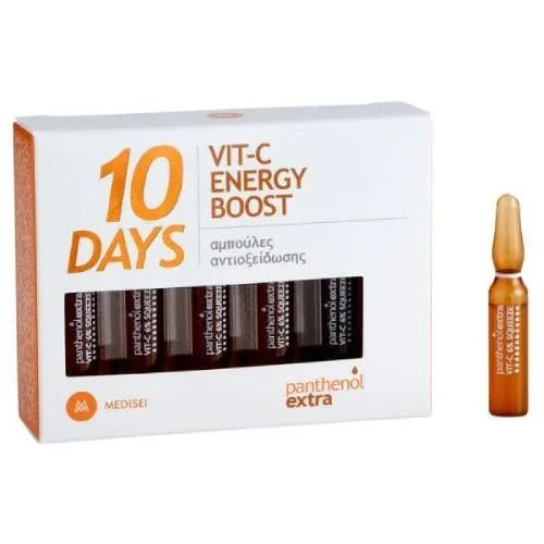 PANTHENOL Extra 10 Days Vit-C Energy Boost Anti-Aging Face Serum cu vitamina C pentru strălucire 10x2ml — preț și oferte