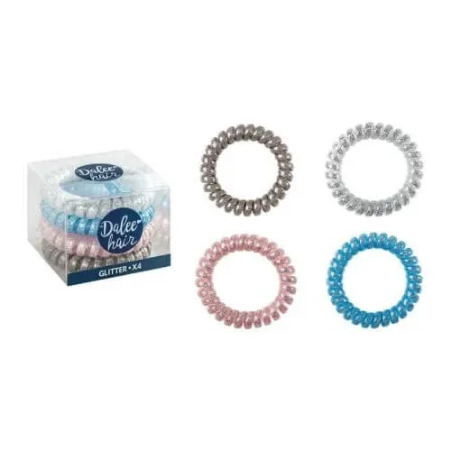 DALEE Păr Spiral Glitter Set de panglici pentru copii Spiral cu sclipici 4 buc. — preț și oferte