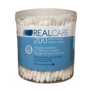REAL CARE 100% tampoane pure de bumbac 200 buc.