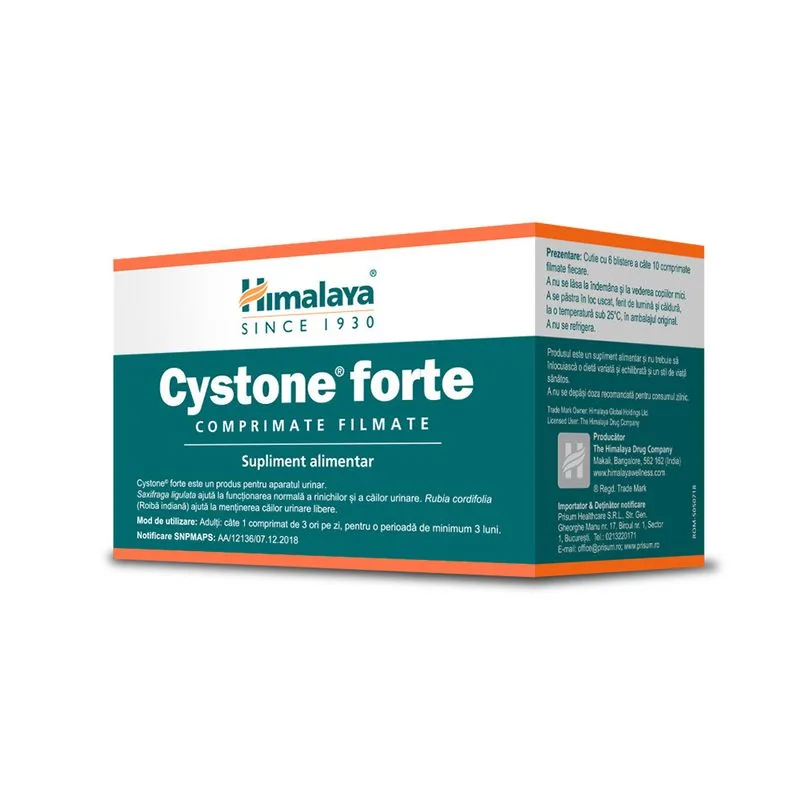 Cystone Forte, Himalaya | 60 comprimate filmate — preț și oferte