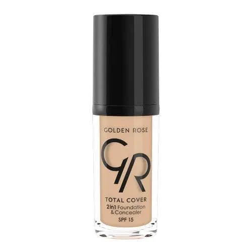 GOLDEN ROSE Total Cover 2 în 1 Base & Concealer Nr.05 - Cool Sand 30ml — preț și oferte