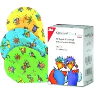 3M Opticlude Junior Băieți și fete plasturi pentru ochi Maxi plasturi pentru ochi pentru copii (5,7 cm x 8,2 cm), dimensiune mare, 20 buc