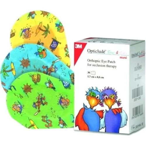 3M Opticlude Junior Băieți și fete plasturi pentru ochi Maxi plasturi pentru ochi pentru copii (5,7 cm x 8,2 cm), dimensiune mare, 20 buc — preț și oferte