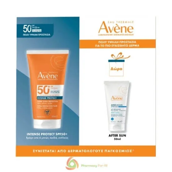 AVENE Set Intense Protect SPF50+ 150 ml & cadou Avene Restorative After Sun Milk 50 ml — preț și oferte