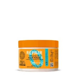 NATURA SIBERICA Oblepikha O Mască profesională de restructurare a părului cu 3x Hippophae și keratină pentru păr uscat și deteriorat, 300ml