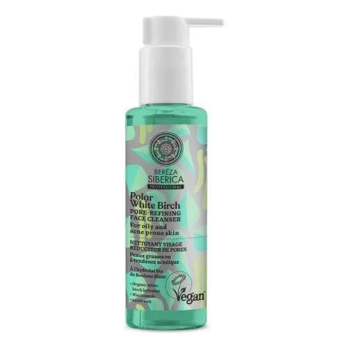 BEREZA SIBERICA Polar White Birch Cleansing Face Gel Pore Reducing Gel for Oily and Acneic Skin 145ml — preț și oferte