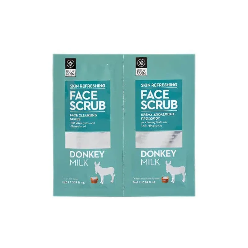 BODYFARM Cremă exfoliantă pentru față cu lapte de măgăriță 2x8ml pliculețe — preț și oferte